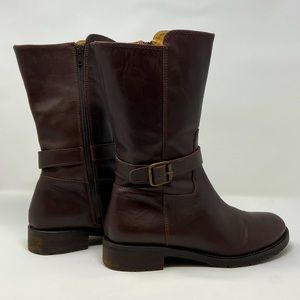 J. Crew leather mid-calf brown boots